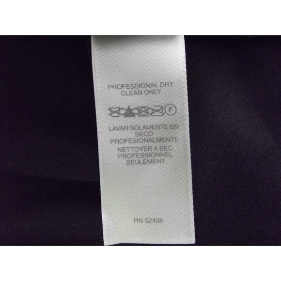 Liz Claiborne Dress Womens Sz 8 Black Drape Neck Flowy Midi Short Sleeve Elegant - Picture 11 of 11